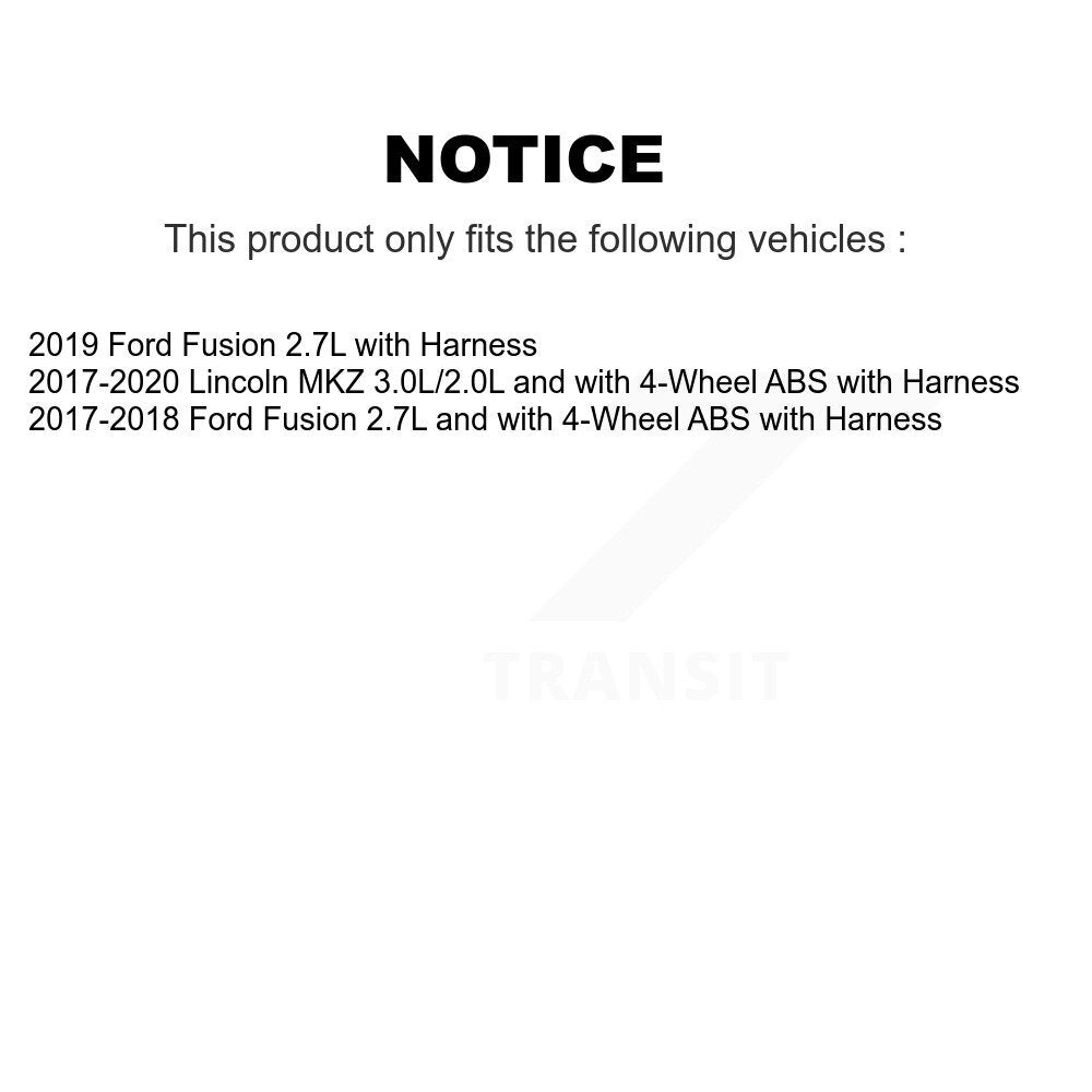 Kit de capteur ABS de roulement de moyeu de roue avant, pour Ford Fusion Lincoln MKZ avec harnais