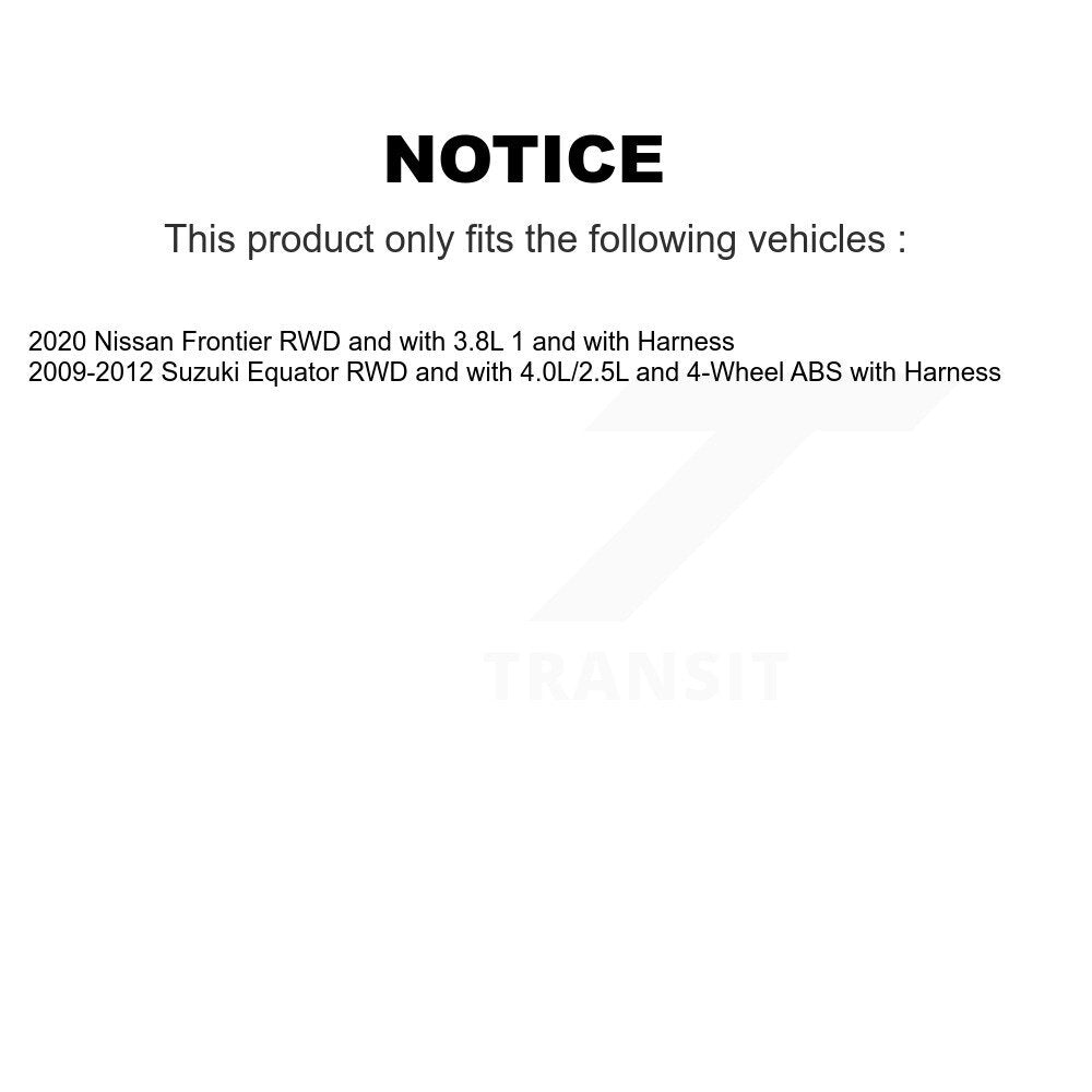 Kit de capteur ABS supplémentaire, roulement de moyeu de roue avant, pour Suzuki Equator Nissan Frontier