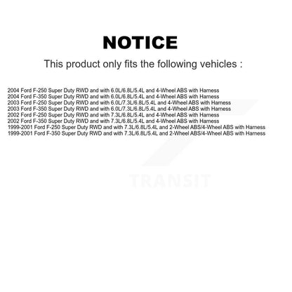 Kit de roulement de moyeu de roue avant et capteur ABS supplémentaire, pour Ford F-350 Super Duty F-25