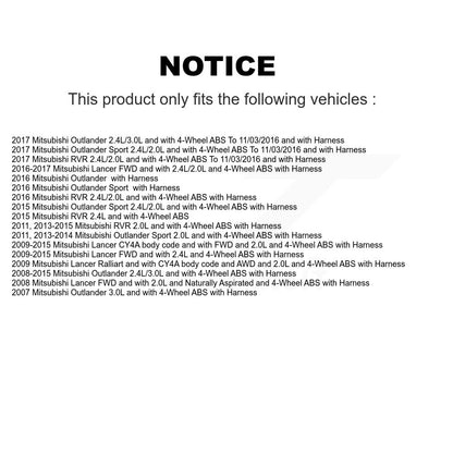 Kit de roulement de roue avant et capteur ABS pour Mitsubishi Lancer Outlander RVR Spor