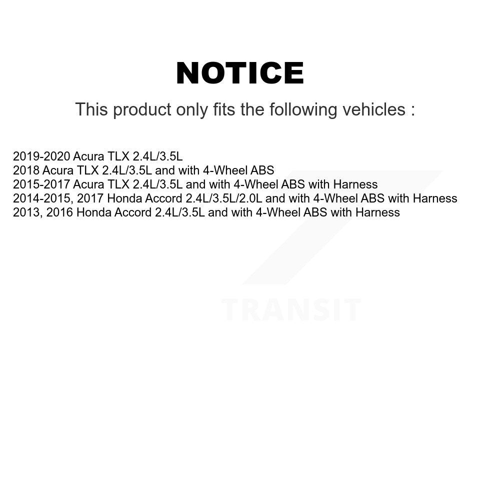Kit de roulement de roue avant et capteur ABS pour Honda Accord Acura TLX K7S-102464