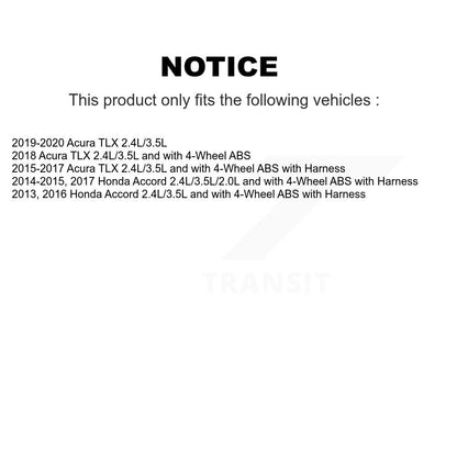 Kit de roulement de roue avant et capteur ABS pour Honda Accord Acura TLX K7S-102464