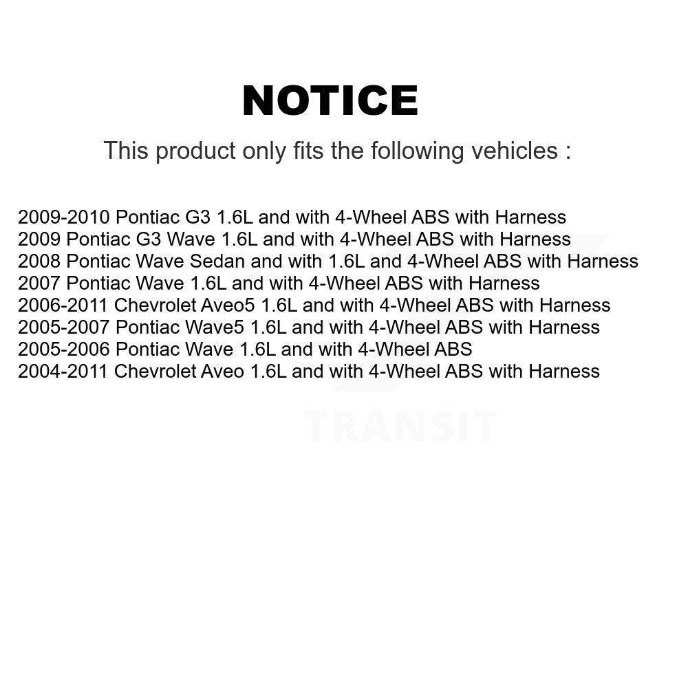 Kit de roulement et capteur de roue avant, pour Chevrolet Aveo Pontiac Aveo5 Wave G3 Wave5