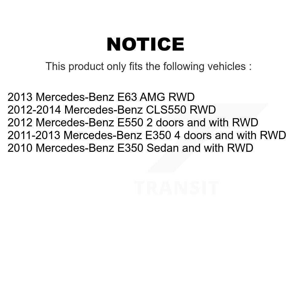 Kit de roulement de roue avant et capteur ABS pour Mercedes-Benz E350 CLS550 E550 E63 AMG
