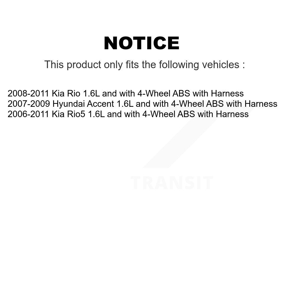 Kit de capteur ABS de roulement de roue avant, pour Hyundai Accent Kia Rio5 Rio avec harnais