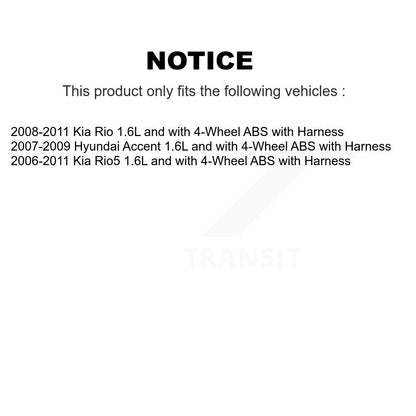 Kit de capteur ABS de roulement de roue avant, pour Hyundai Accent Kia Rio5 Rio avec harnais