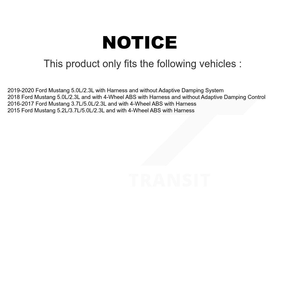 Kit de roulement de moyeu de roue avant et capteur ABS pour Ford Mustang K7S-102566