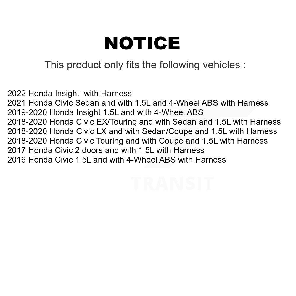 Kit de roulement de roue avant et capteur ABS pour Honda Civic Insight K7S-102698