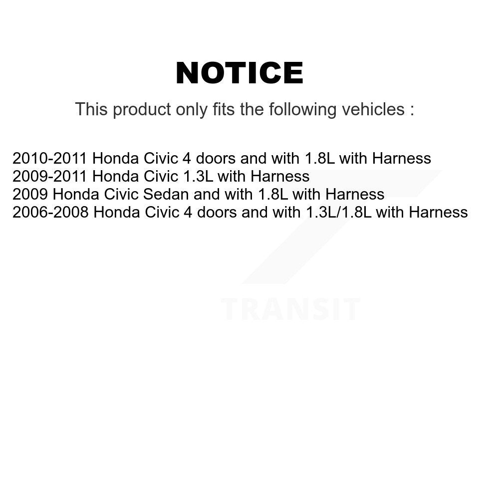 Kit de roulement de roue avant et capteur ABS pour Honda Civic avec harnais K7S-102706