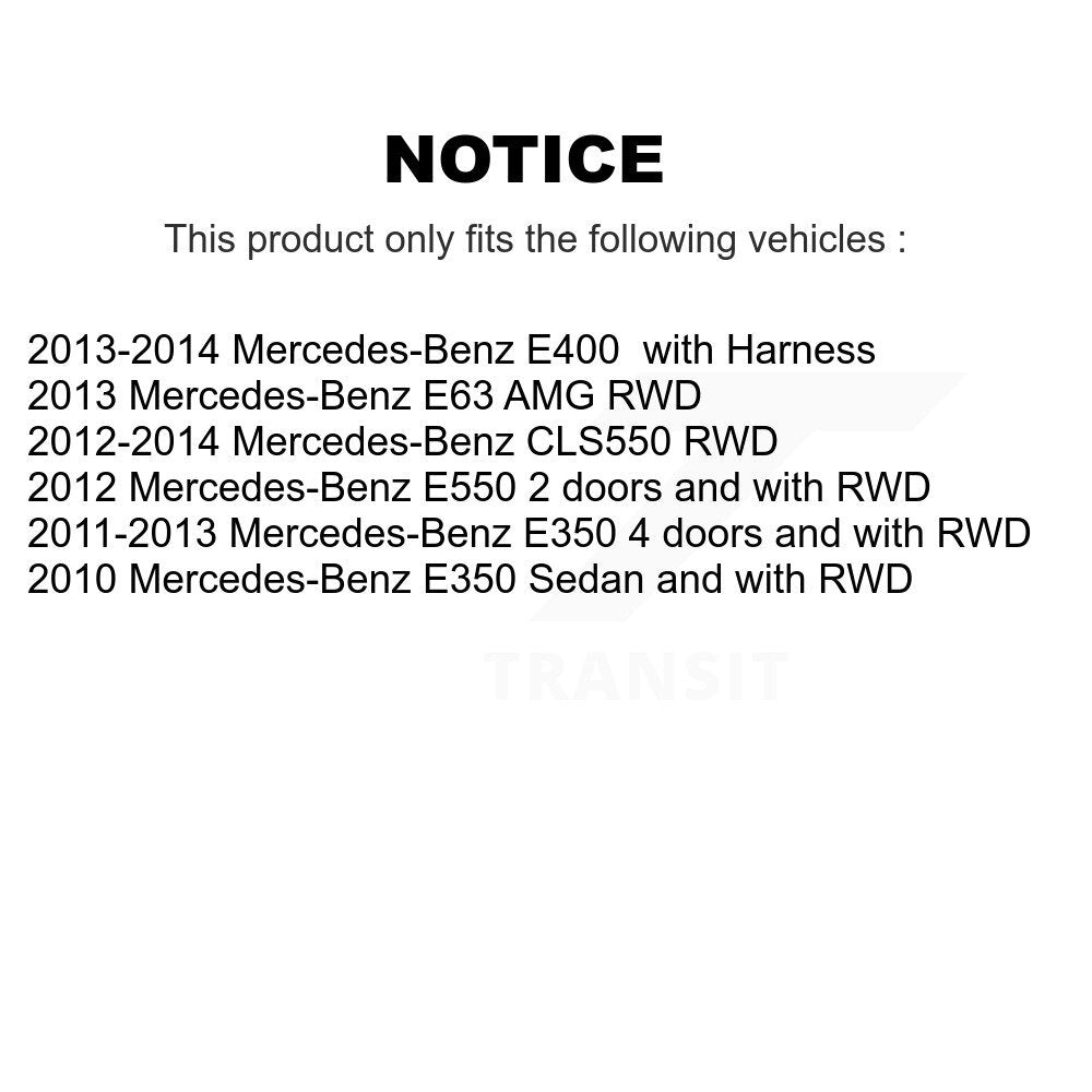 Kit de roulement et de capteurs de roue avant, pour Mercedes-Benz E350 CLS550 E550 E63 AMG E40
