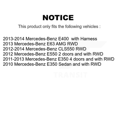 Kit de roulement et de capteurs de roue avant, pour Mercedes-Benz E350 CLS550 E550 E63 AMG E40