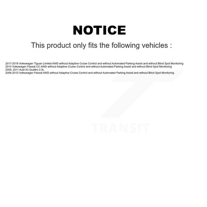 Kit de roulements et capteurs de moyeu de roue avant et arrière (8 pièces) pour Volkswagen Passat Audi A3 C