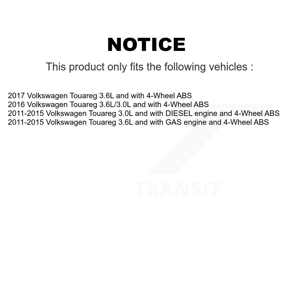 Kit de roulement de roue avant et arrière et capteur ABS pour Volkswagen Touareg K7S-102910