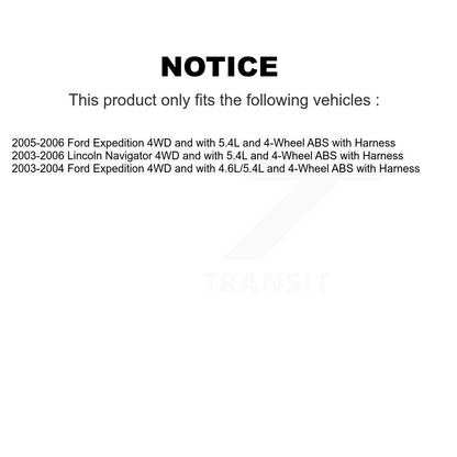 Kit de roulement de moyeu de roue avant et arrière et capteur ABS supplémentaire pour Ford Expedition Lincoln