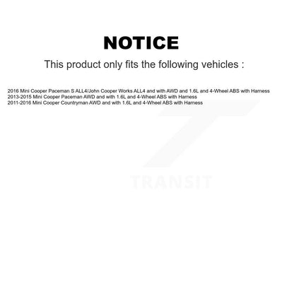 Kit de roulement de moyeu de roue avant et arrière et capteur ABS pour Mini Cooper Countryman Pacema