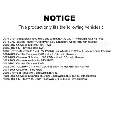 Kit de capteur supplémentaire de roulement de moyeu de roue avant, pour Chevrolet Silverado 1500 GMC Sierr