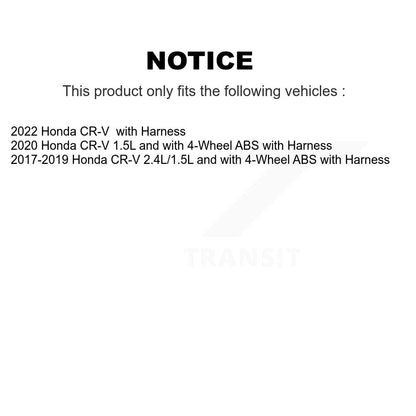 Kit de roulement de roue avant et capteur ABS pour Honda CR-V avec harnais K7S-103109