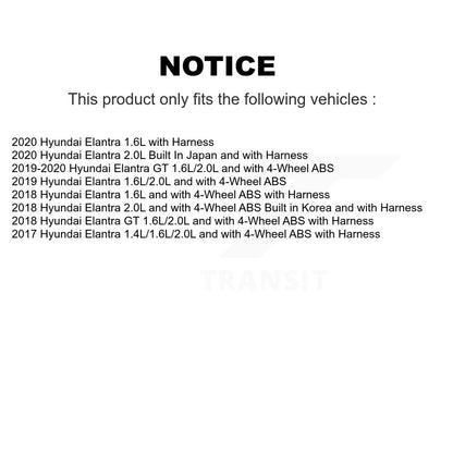 Kit de roulement de moyeu de roue avant et capteur ABS pour Hyundai Elantra GT K7S-103120