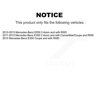 Kit de roulement de moyeu de roue avant et capteur ABS pour Mercedes-Benz E350 E550