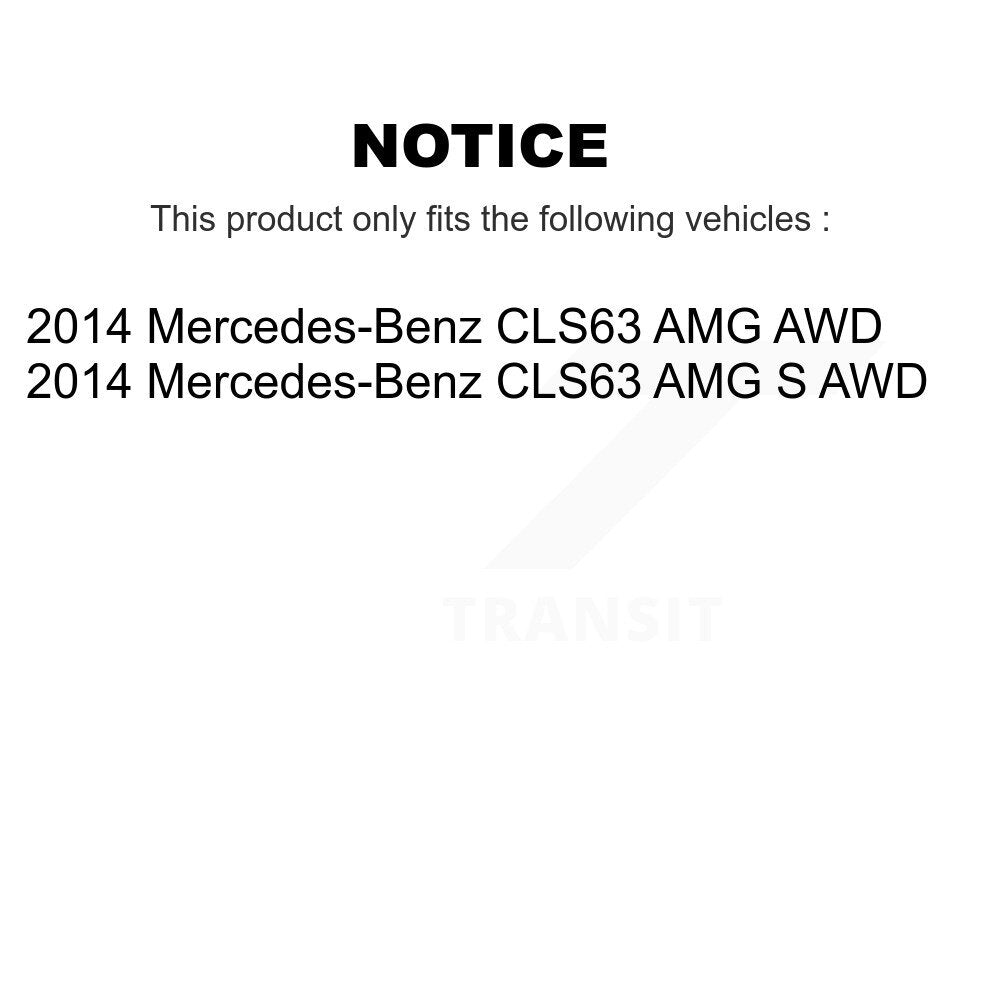 Kit de roulement de roue avant et de capteur ABS pour Mercedes-Benz CLS63 AMG S AWD 2014