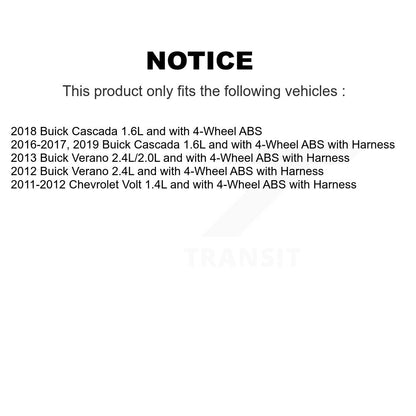 Kit de roulement de moyeu de roue arrière et capteur ABS, pour Buick Verano Chevrolet Volt Cascada