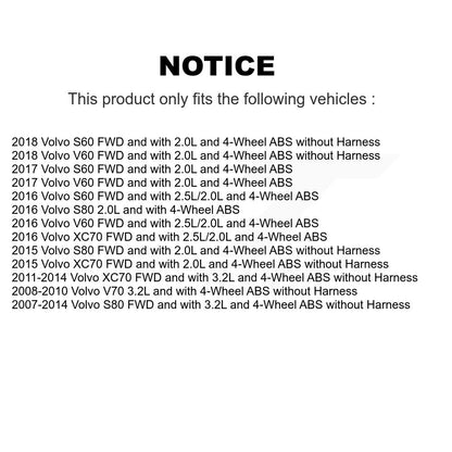Kit de roulement de moyeu de roue arrière et capteur ABS, pour Volvo XC70 S80 S60 V60 V70