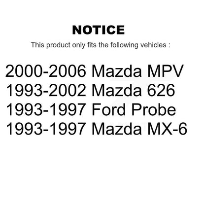Kit de roulement de roue avant et d'extrémité de biellette de direction, pour Mazda MPV 626 Ford Probe MX-6