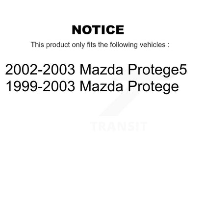 Kit de roulement de roue avant et d'extrémité de biellette de direction pour Mazda Protege Protege5 K7T-100006