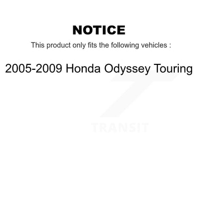 Kit de roulement de roue avant et d'extrémité de biellette de direction pour Honda Odyssey Touring 2005-2009