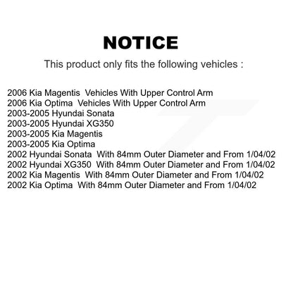 Kit d'extrémité de biellette de roulement de roue avant, pour Hyundai Sonata Kia Optima XG350 Magenti