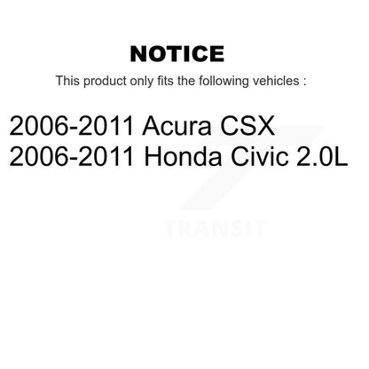 Kit de roulement de roue avant et d'extrémité de biellette de direction pour Honda Civic Acura CSX 2006-2011