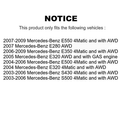 Kit de roulement de roue avant et d'extrémité de biellette de direction, pour Mercedes-Benz E350 E320 S430 E500 S50