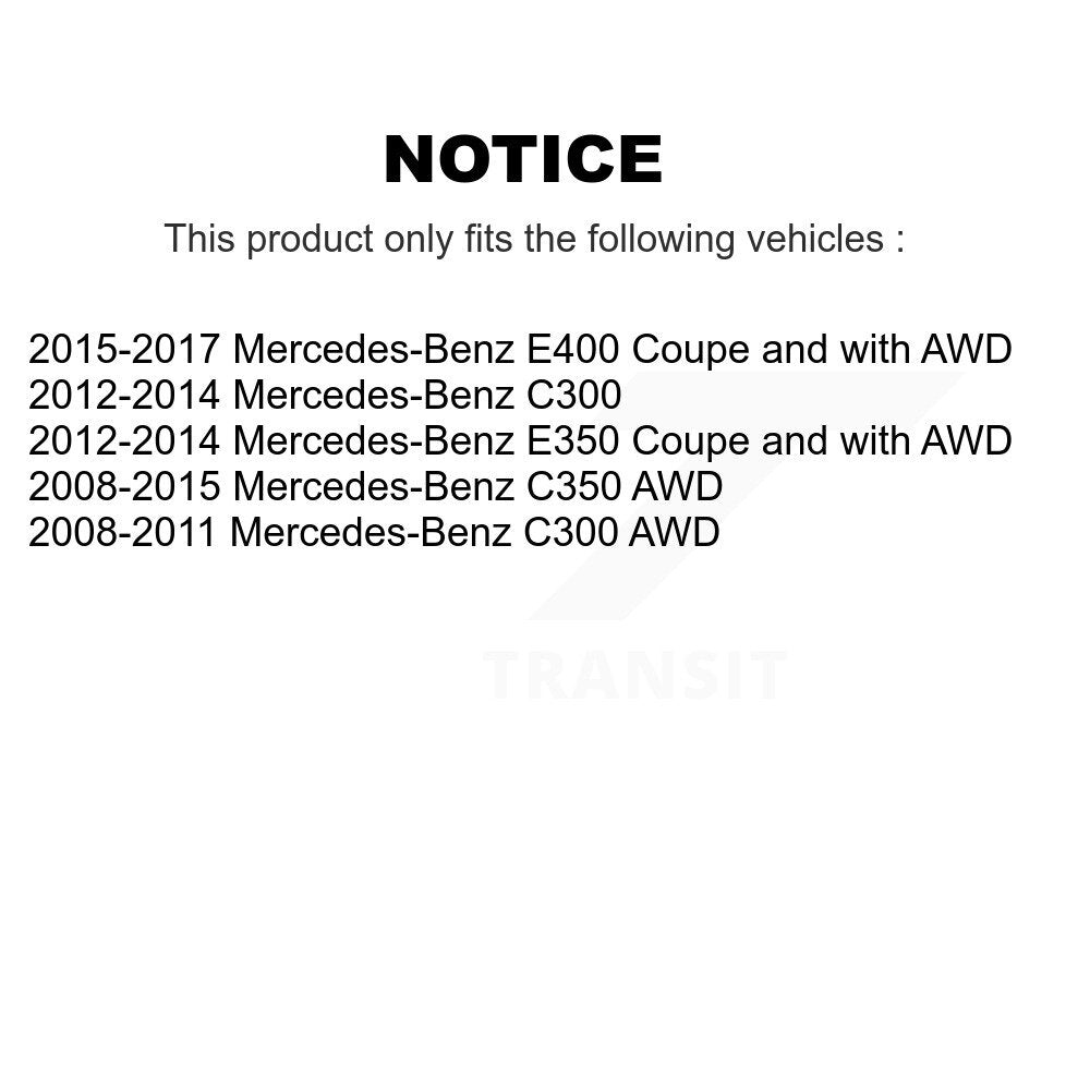 Kit de roulement de roue avant et d'extrémité de biellette de direction, pour Mercedes-Benz C300 C350 E350 E400