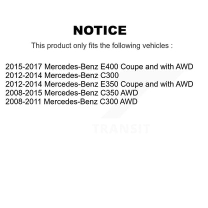 Kit de roulement de roue avant et d'extrémité de biellette de direction, pour Mercedes-Benz C300 C350 E350 E400