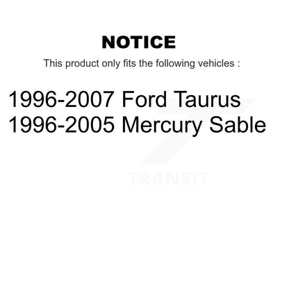 Kit de roulement de roue avant et d'extrémité de biellette de direction, pour Ford Taurus Mercury Sable K7T-10017