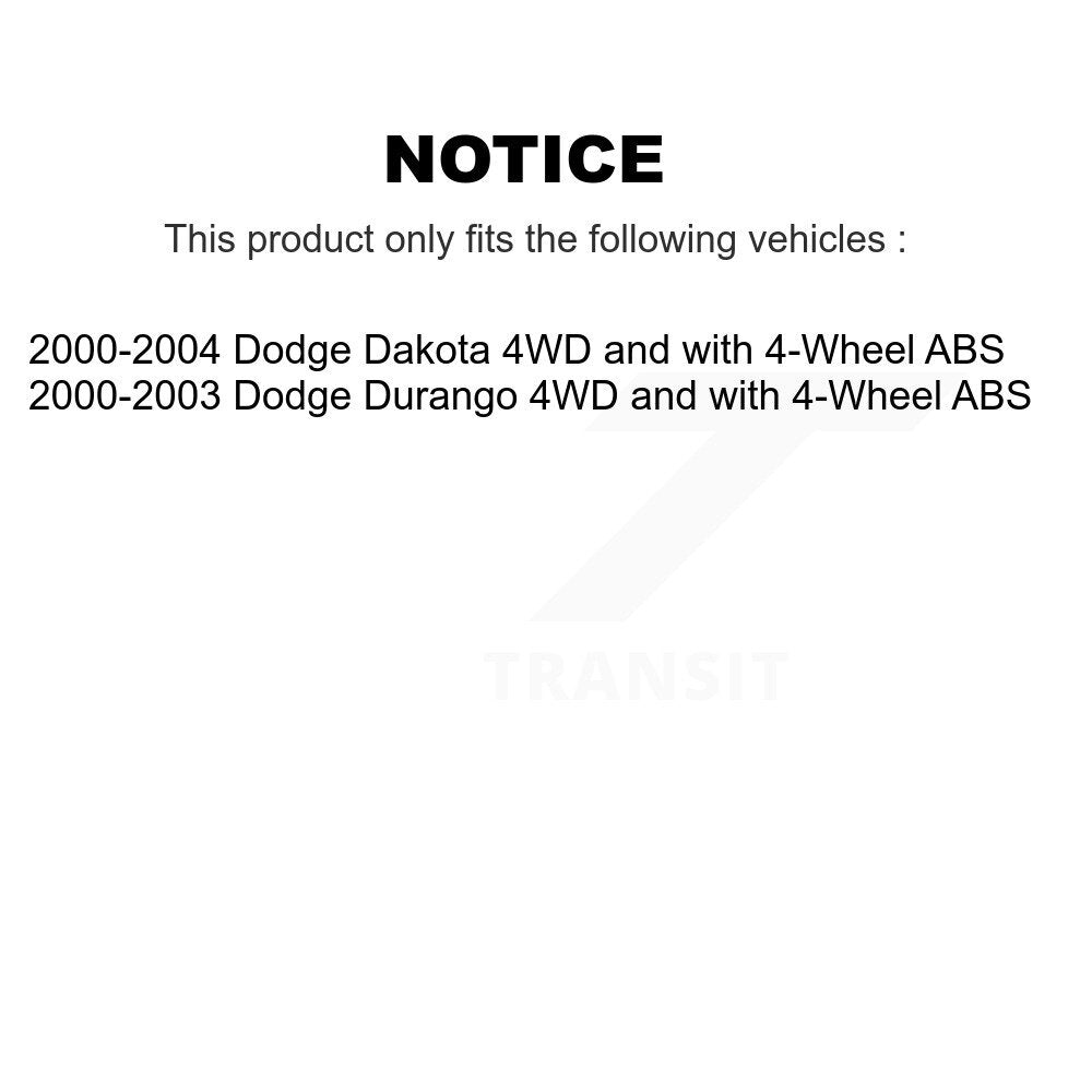 Kit de roulement de roue avant et d'extrémité de biellette de direction pour Dodge Dakota Durango K7T-100317