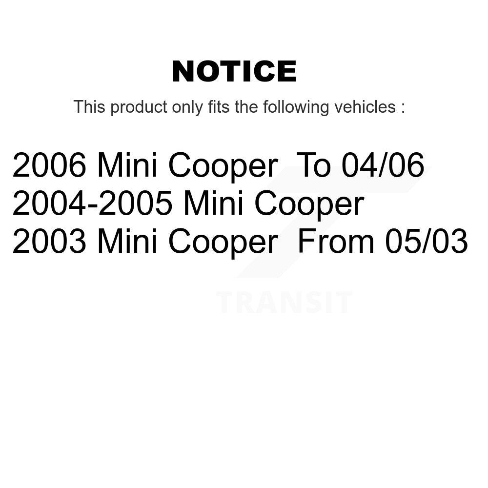 Kit de roulement de roue avant et d'extrémité de biellette de direction pour Mini Cooper K7T-100355