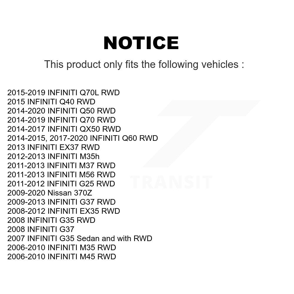Kit de roulement de roue avant et d'extrémité de biellette de direction, pour INFINITI Q50 G37 QX50 EX35 Nissan 370