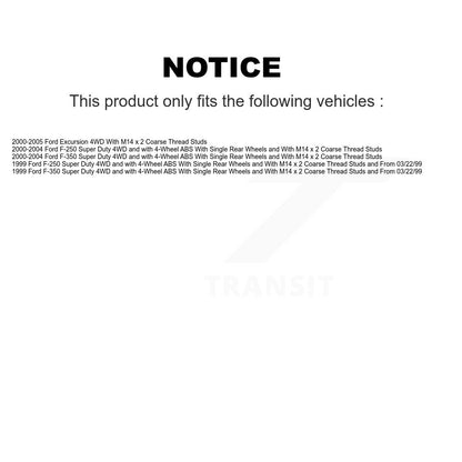 Kit de roulement de roue avant et d'extrémité de biellette de direction, pour Ford F-350 Super Duty F-250 Excursion