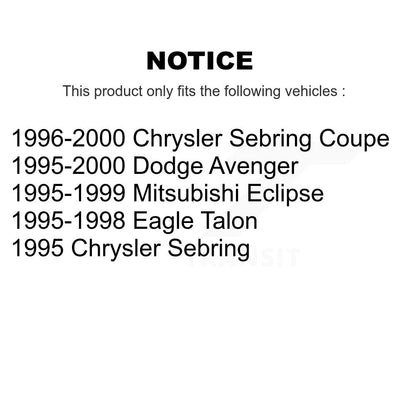 Ensemble de roulement de moyeu avant et Kit de liaison pour Chrysler Sebring Mitsubishi Eclipse