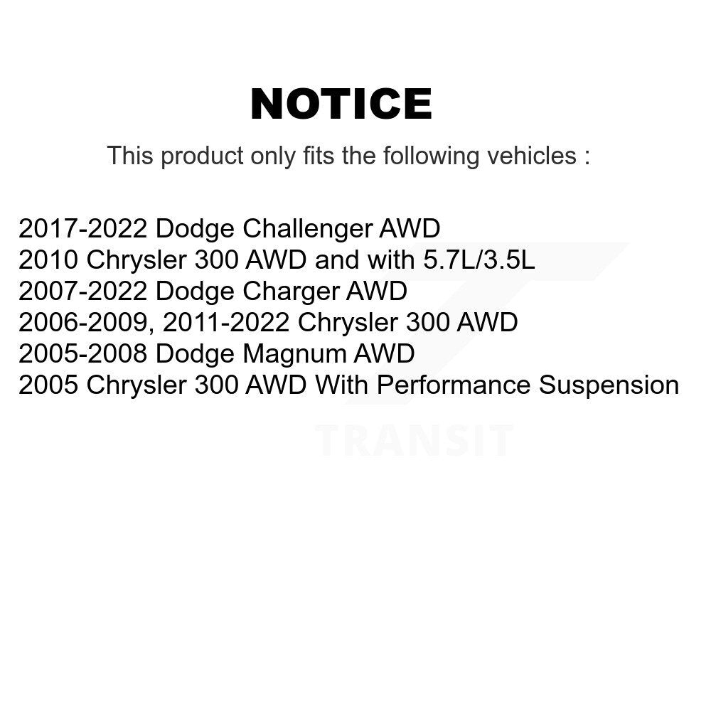 Kit d'assemblage et de liaison de roulement de moyeu avant, pour Dodge Chrysler 300 Charger Challenger