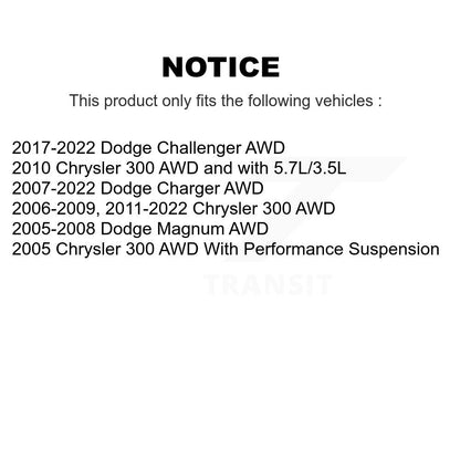 Kit d'assemblage et de liaison de roulement de moyeu avant, pour Dodge Chrysler 300 Charger Challenger