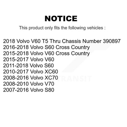 Kit d'assemblage et de liaison de roulement de moyeu avant, pour Volvo XC60 XC70 S60 V60 S80 Cross V70