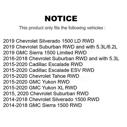 Ensemble de roulement de moyeu avant et Kit de liaison pour GMC Chevrolet Sierra 1500 Silverado X