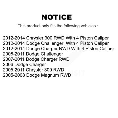 Kit d'assemblage et de liaison de roulement de moyeu avant, pour Dodge Chrysler 300 Charger Challenger