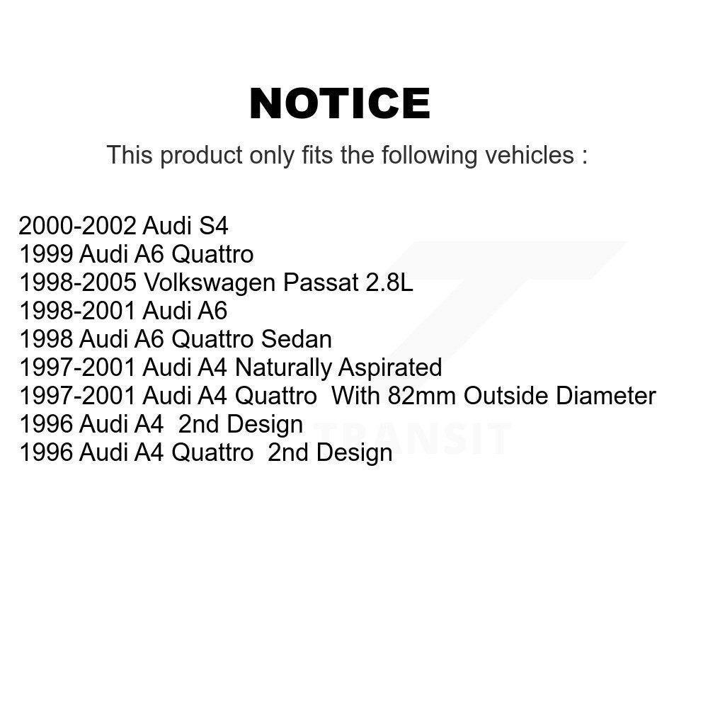 Kit de roulement et de liaison de roue avant, pour Volkswagen Passat Audi A4 Quattro S4 A6