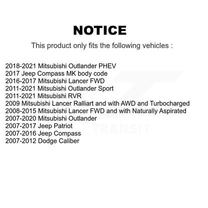 Kit de roulement et de liaison de roue avant, pour Mitsubishi Jeep Outlander RVR Lancer Patriot