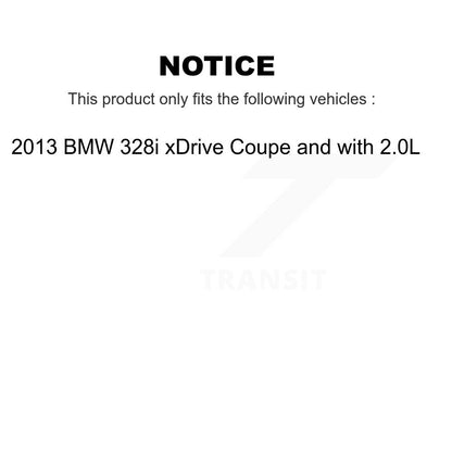 Ensemble de roulement de moyeu avant et kit de liaison pour BMW 328i xDrive Coupé 2013 avec 2.0