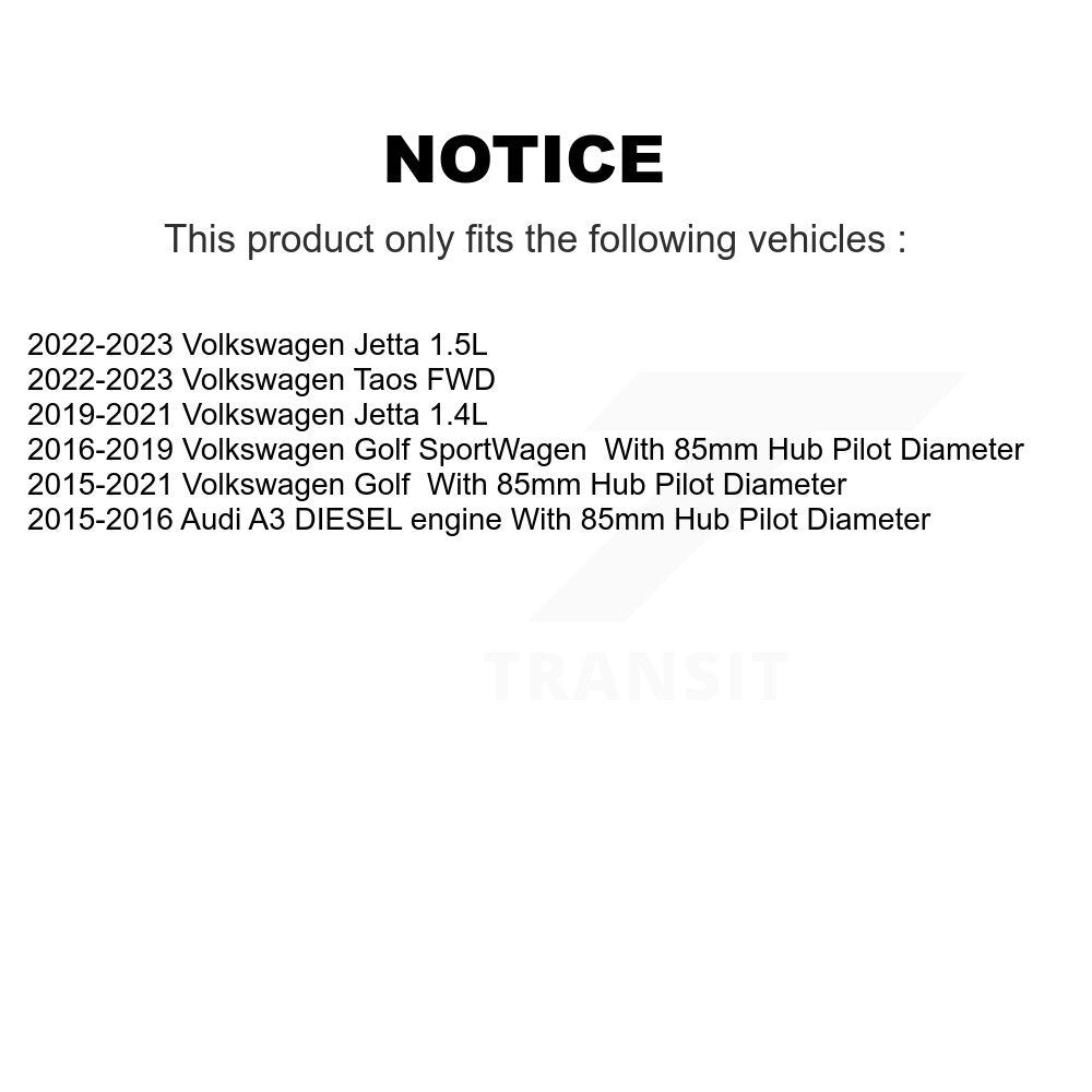 Kit d'extrémité de biellette de roulement de roue avant, pour Volkswagen Golf Jetta Taos SportWagen A