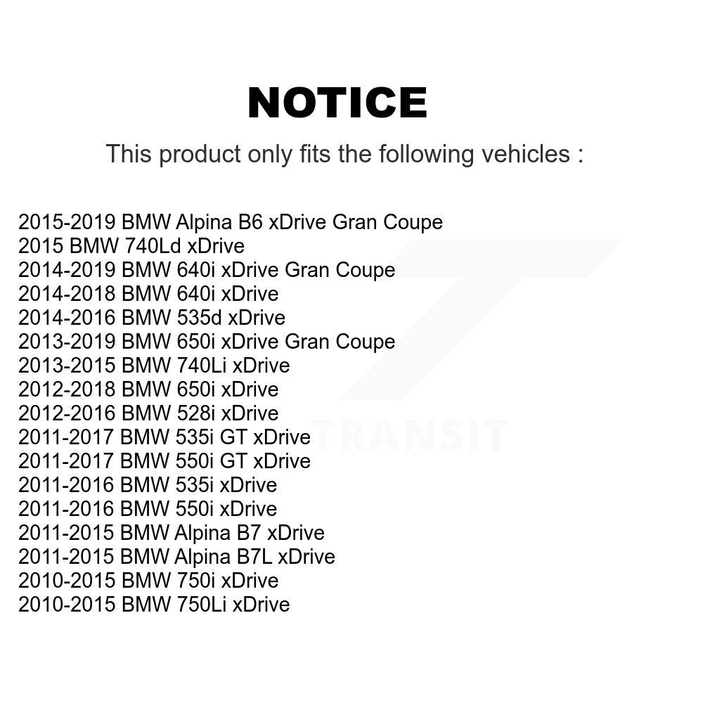 Kit de liaison d'assemblage de roulement de moyeu avant, pour BMW 535i xDrive 528i 750i 550i 535d 650